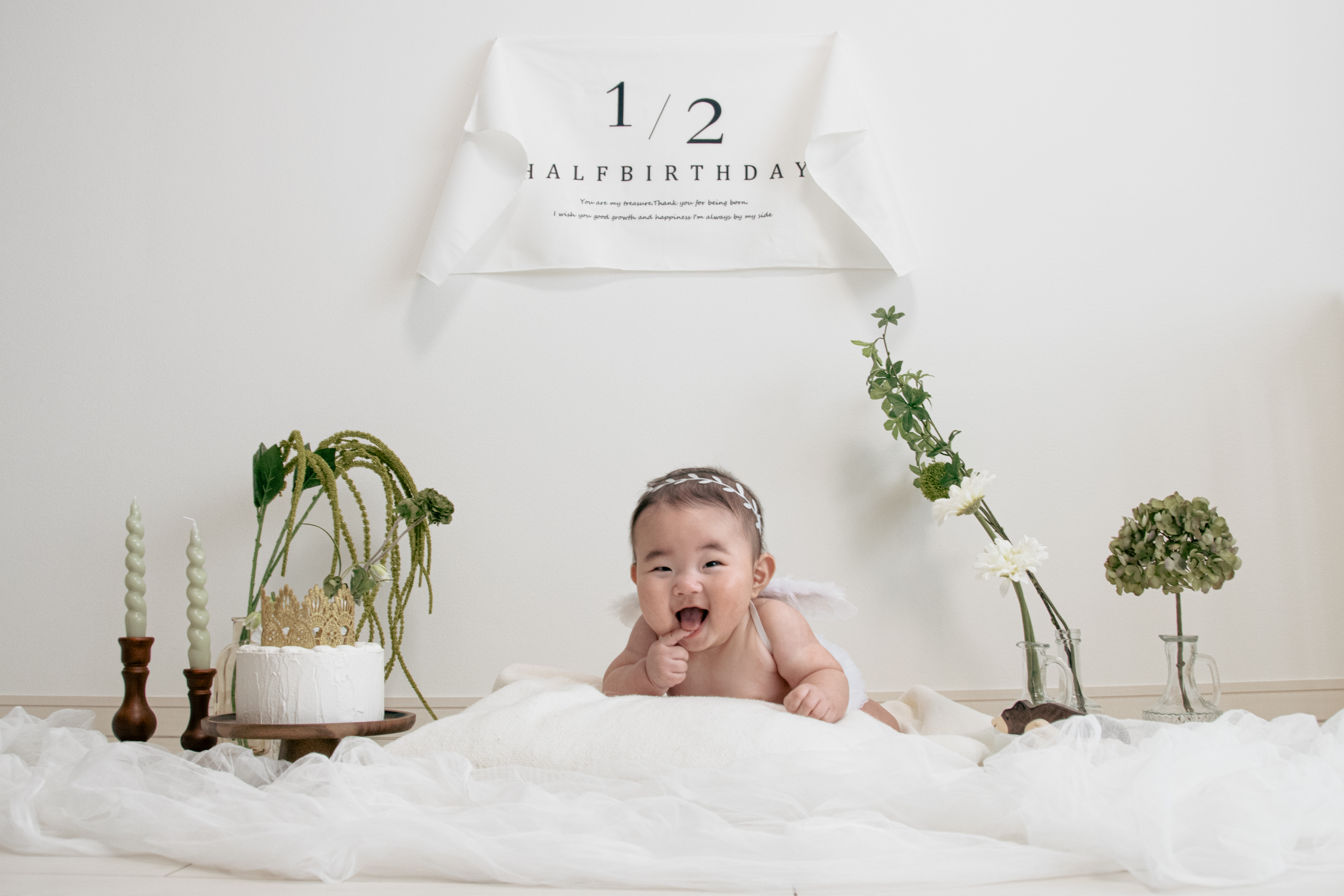 広島のハーフバースデーフォト出張撮影